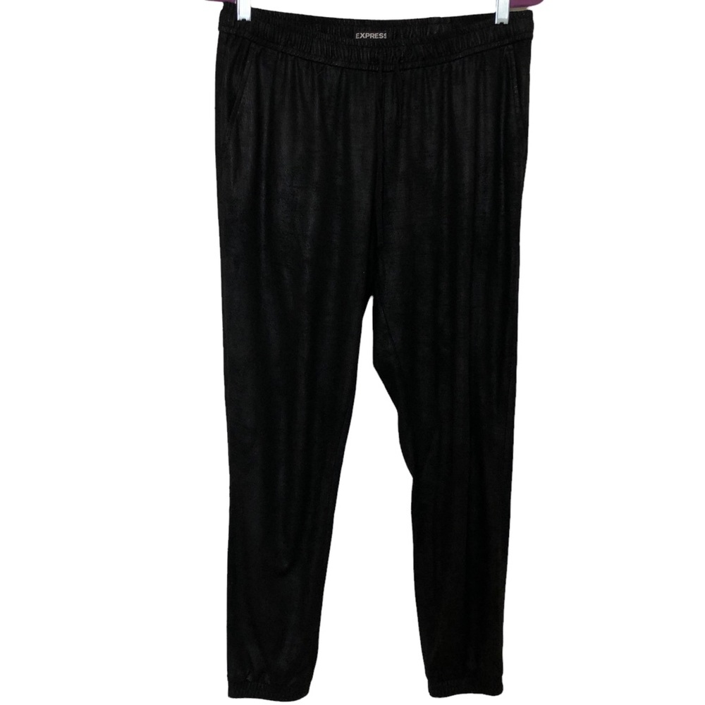 Express Faux Suede Jogger Sweatpants Elastic Waist - Picture 2 of 10